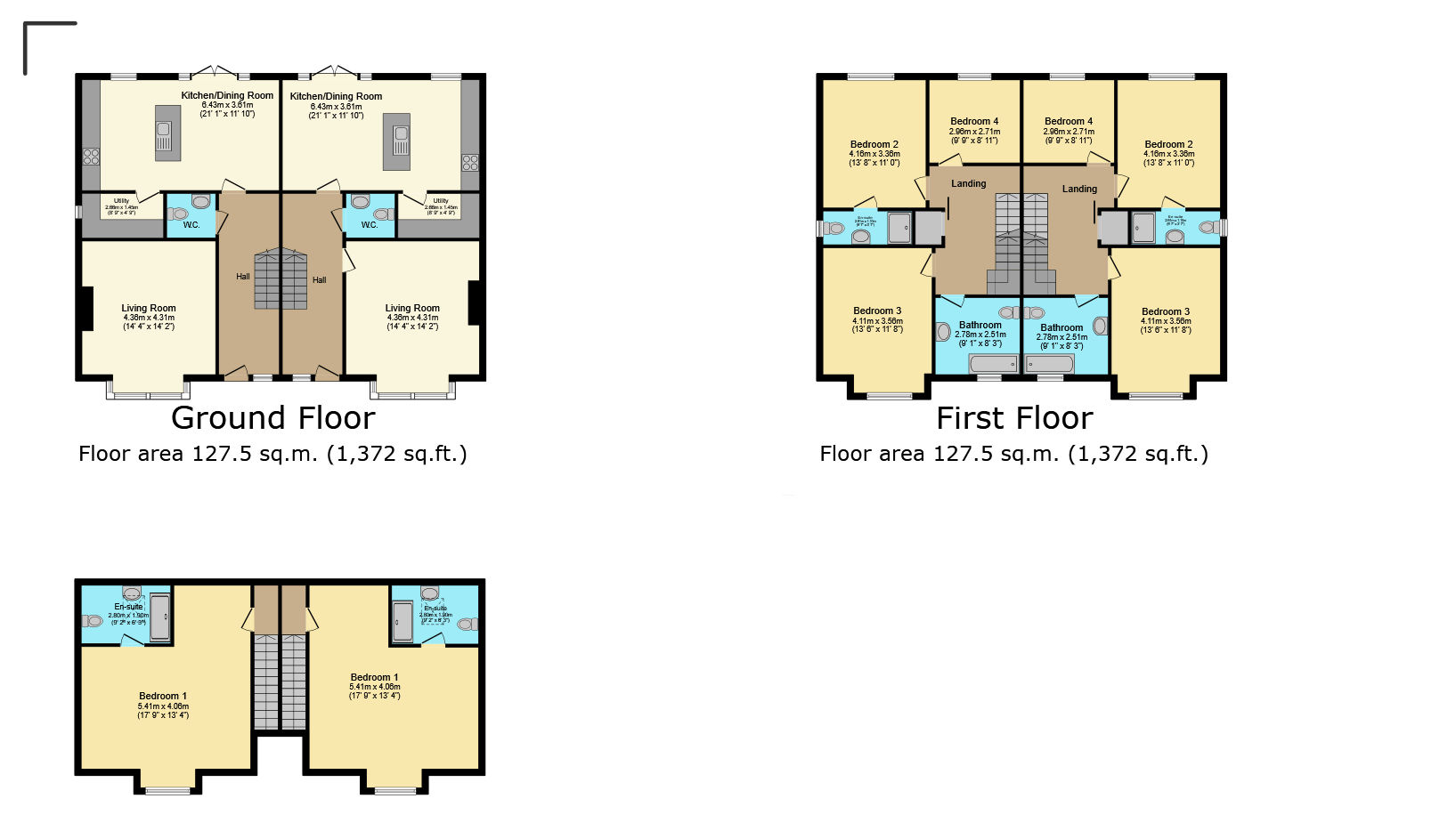 4 Bed Semi 1755 Sq Ft Fp